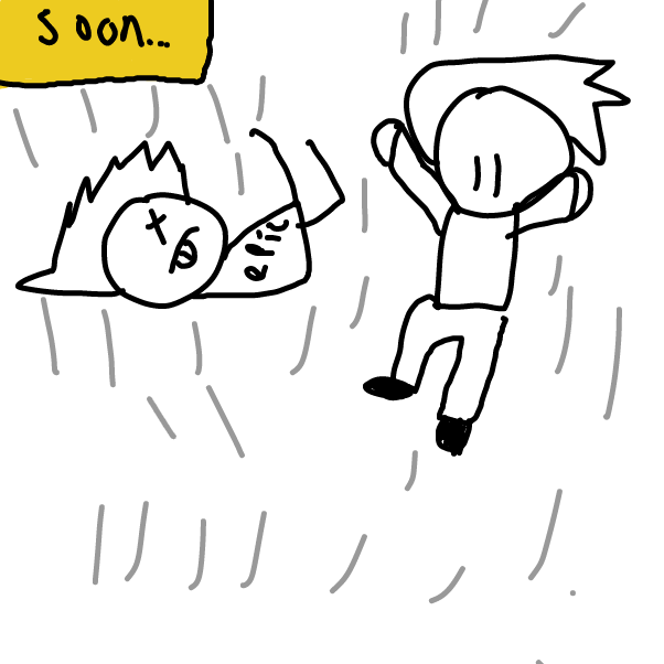 Story jump: Z took Riq and yeeted him through the MAGIC DOOR and they're traveling to the real world (thats why Z isn't a ghost anymore) - Online Drawing Game Comic Strip Panel by Z.The.Comic