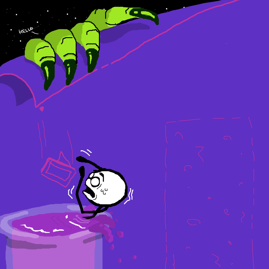 Drawing in Wait for the door to open by Painovoima