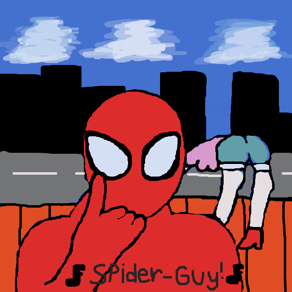 Drawing in SpiderGuy by CloudVanilla