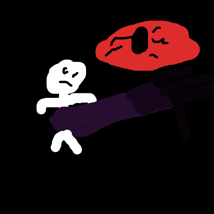 Drawing in Try and wiggle out of the monster’s hand by Turkeysandwicj