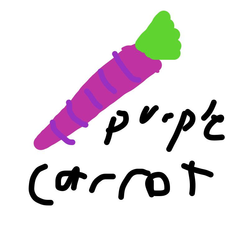 Drawing in Purple vegetables  by Turkeysandwicj