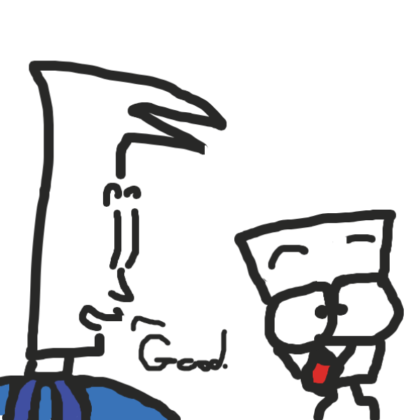 Claude says "Good". - Online Drawing Game Comic Strip Panel by TheYellowMan