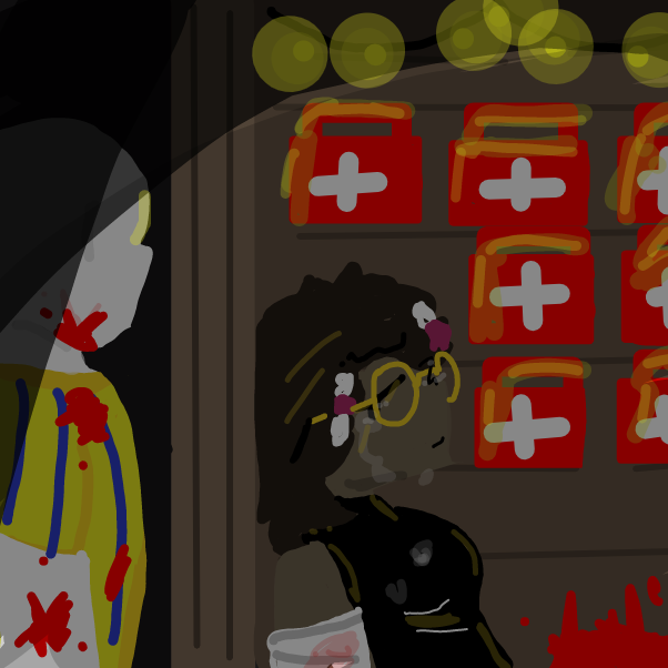 Drawing in my oc in scp 3008 by SIMP