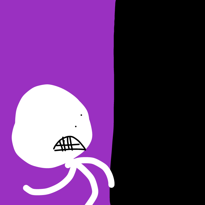 He is now running (prob is gonna go to to the white portal idk) - Online Drawing Game Comic Strip Panel by RiqTheEpic