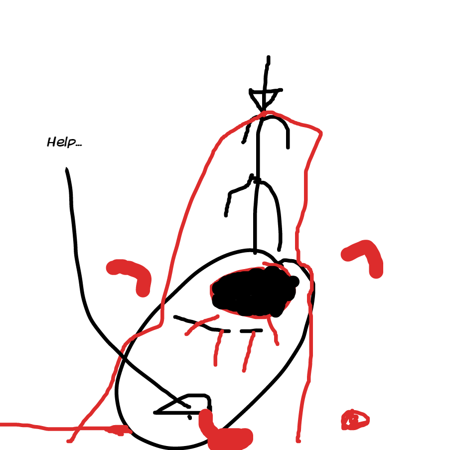 Drawing in The end of the world... by amongus