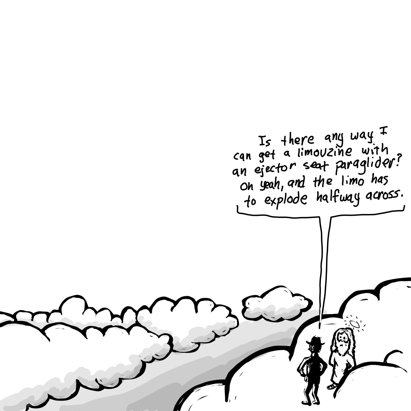 Drawing in Adventures of Burt Reynolds In Heaven by Wizard Croissant