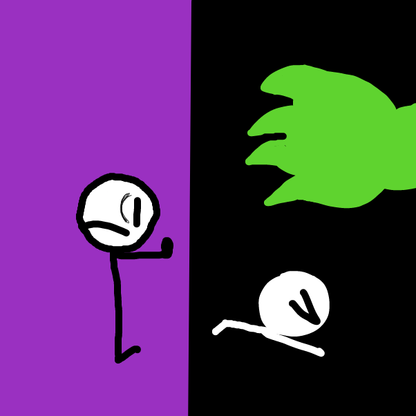 The monster got a *little* distracted - Online Drawing Game Comic Strip Panel by Z.The.Comic