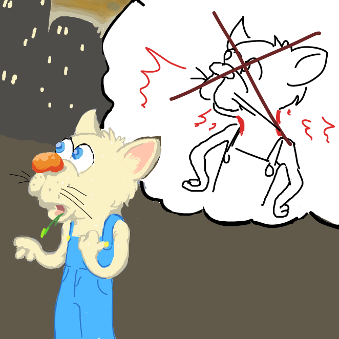 Drawing in Get Back Honky Cat Better Get Back To The Woods by Alltherichesbaby