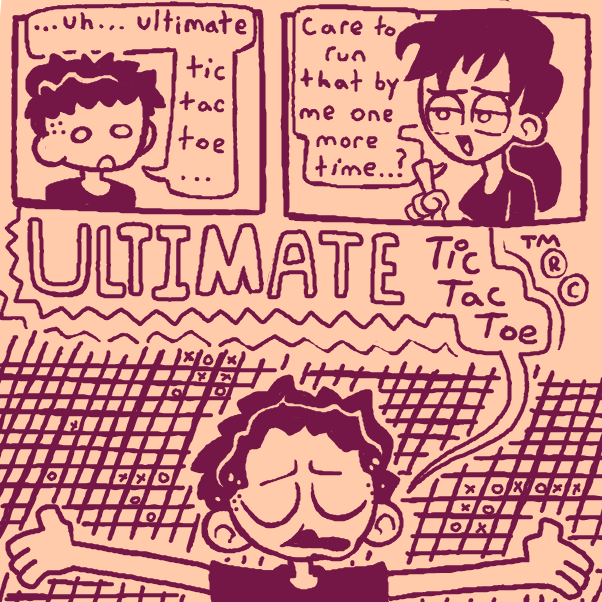 tic tac toe but for pro gamers only >:) - Online Drawing Game Comic Strip Panel by Cheddar Teeth