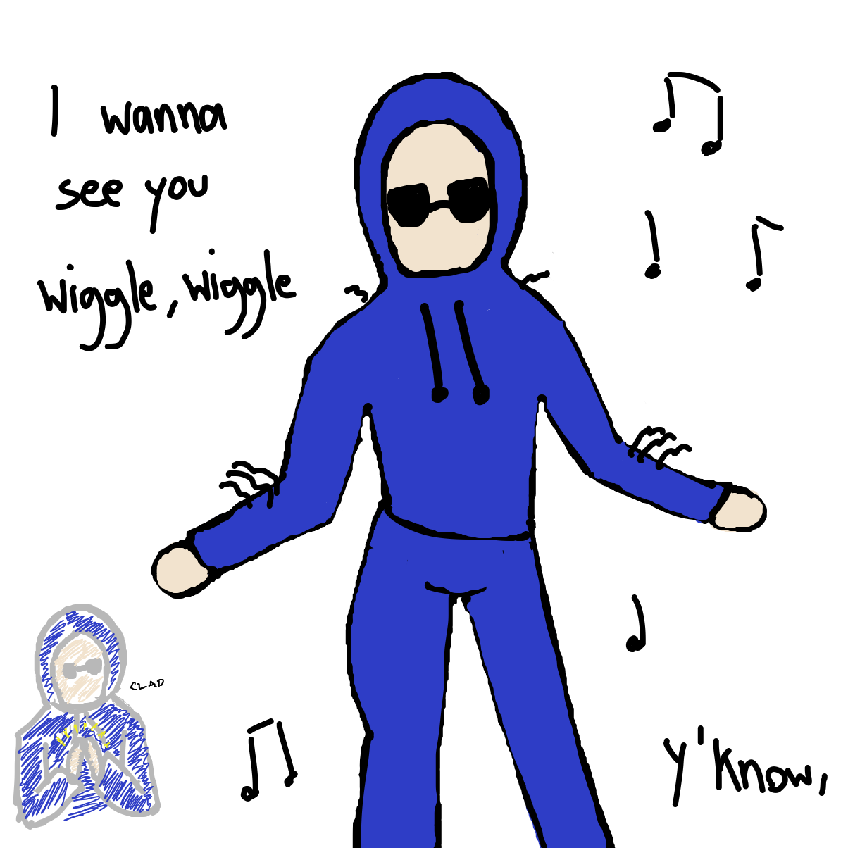 Drawing in My money doesn't jiggle, jiggle it folds by ehe