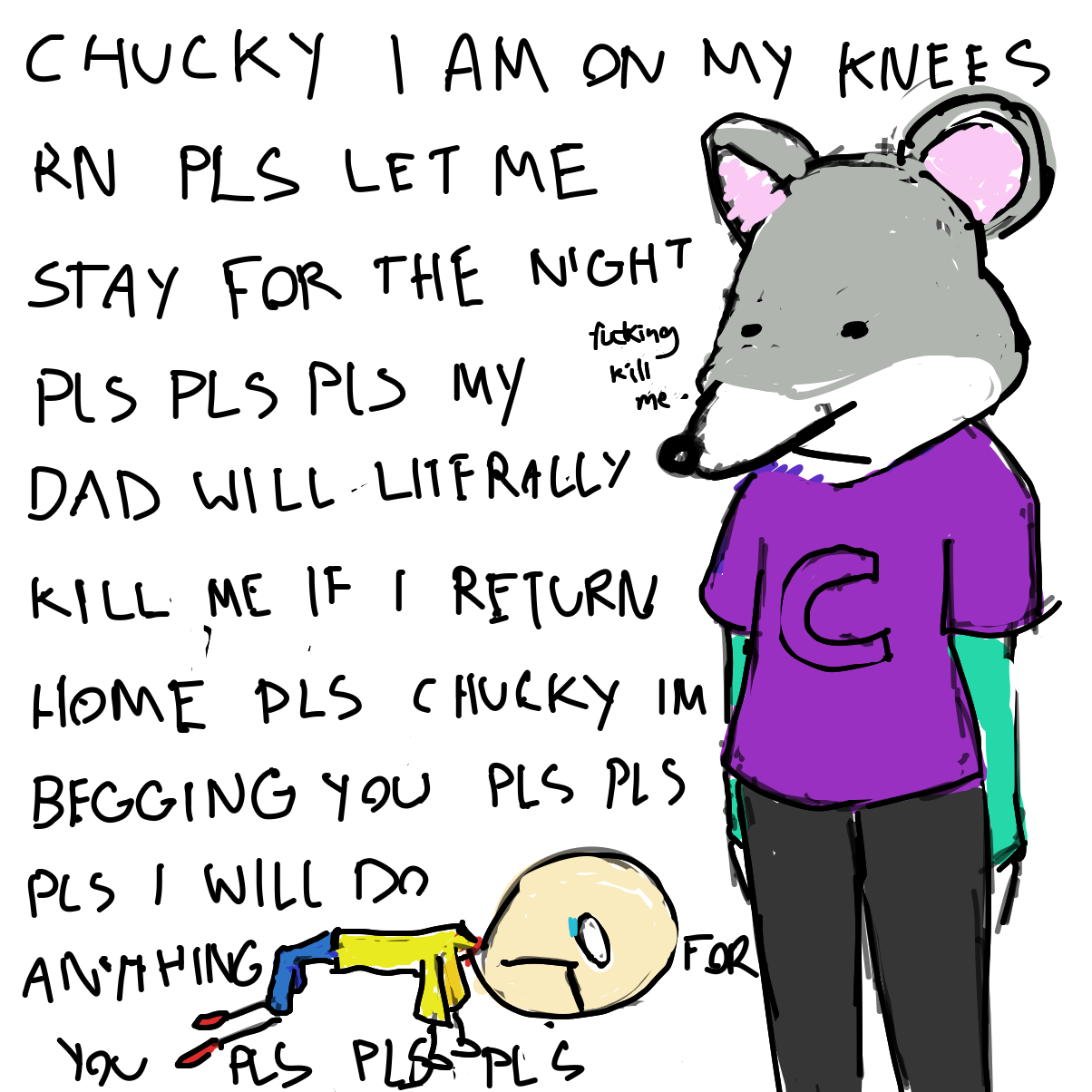 Drawing in Caillou gets grounded by ehe