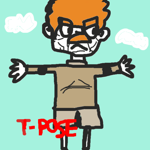 T-pose - Online Drawing Game Comic Strip Panel by Uugh