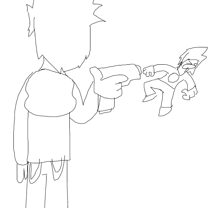 Drawing in Mikey Makes Crazy Man drinks this dangerous drink by AranTastic