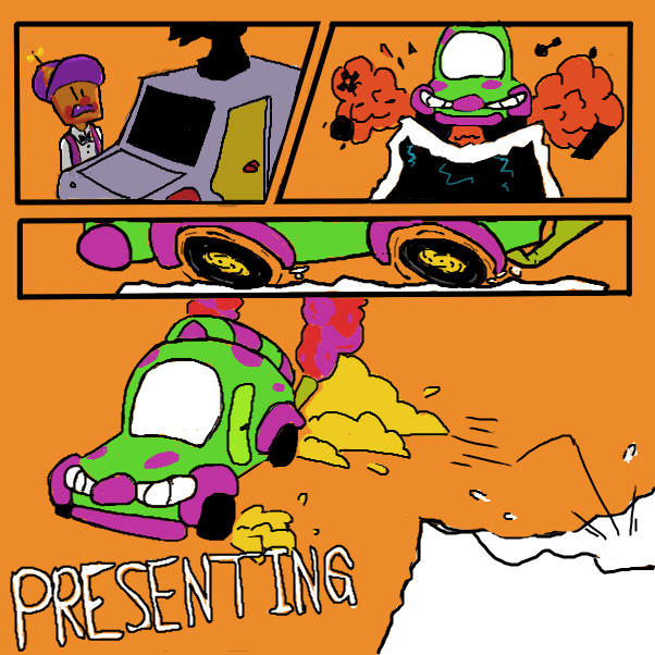 Drawing in Rival clown car by Veum