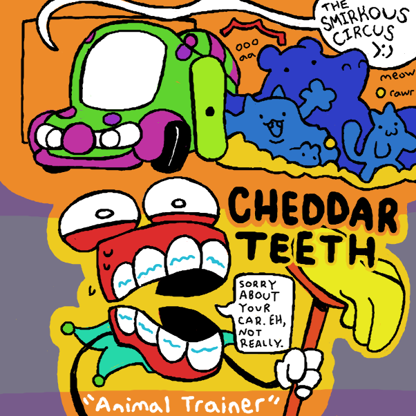 Drawing in Rival clown car by Cheddar Teeth