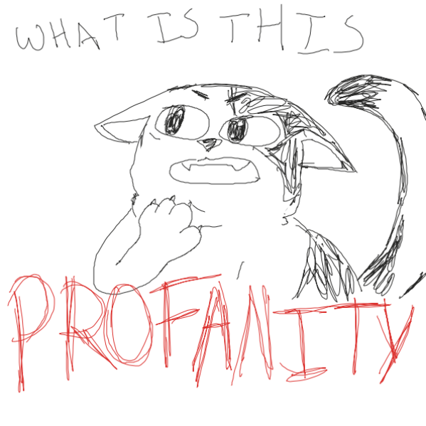 Drawing in Polite Cat by Spirit