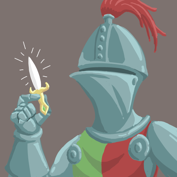 Do not be fooled by its miniscule size. It is, in fact, extremely sharp. - Online Drawing Game Comic Strip Panel by SeanTrunks