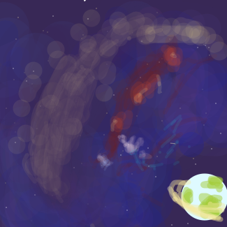 Adrift - Online Drawing Game Comic Strip Panel by DinosWithHats