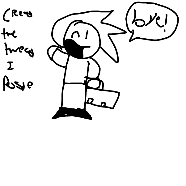 First panel in Adios Paneljam! drawn in our free online drawing game