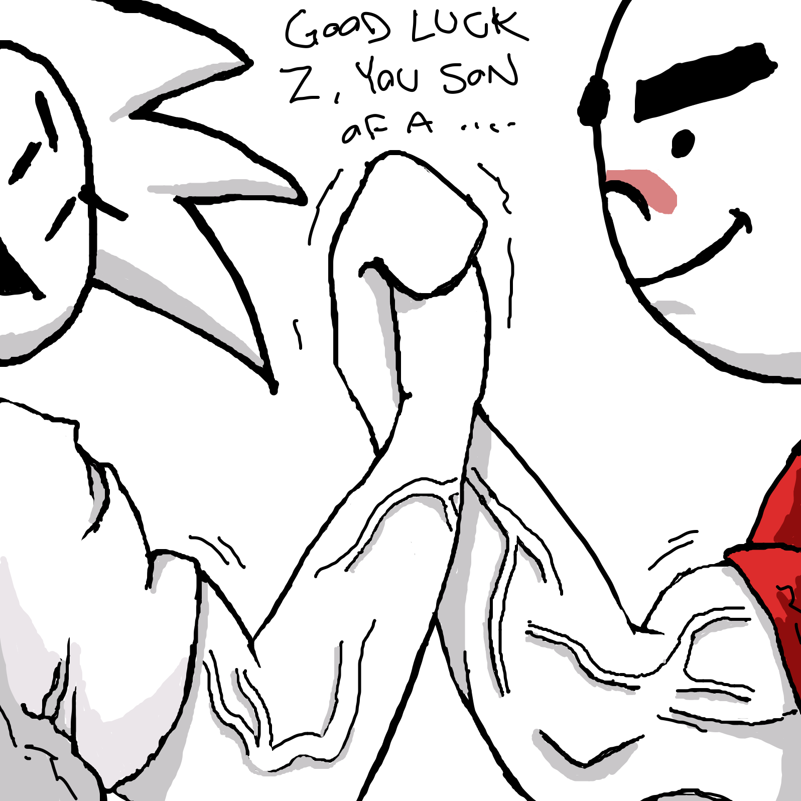 Good luck to you Z, adios! Also, scene is from the movie Predator, well known scene XD - Online Drawing Game Comic Strip Panel by Painovoima