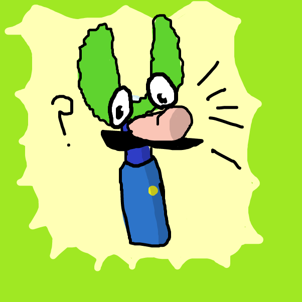 Drawing in Luigi's turn by BananaDoc