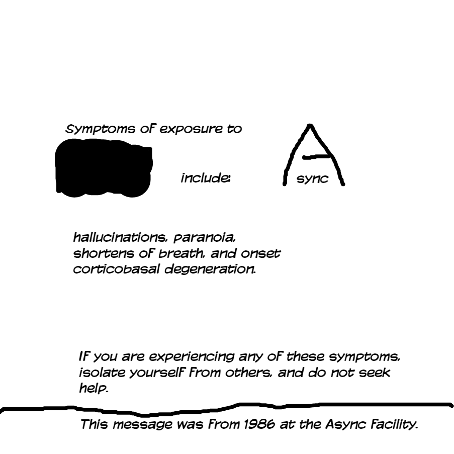 A glitch in the Async facility TV  - Online Drawing Game Comic Strip Panel by amongus
