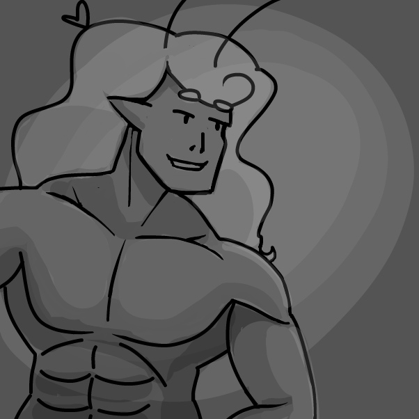 Drawing in I miss himbo chad rigel  by 🔲