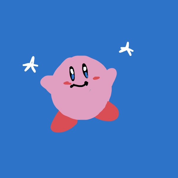Drawing in kirby drawing speedrun by Chumky