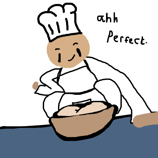 Drawing in Butt flour by BananaDoc