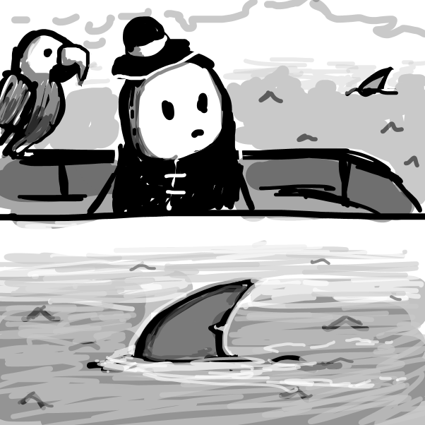 Drawing in Triangle of Tragedy by peyoalt