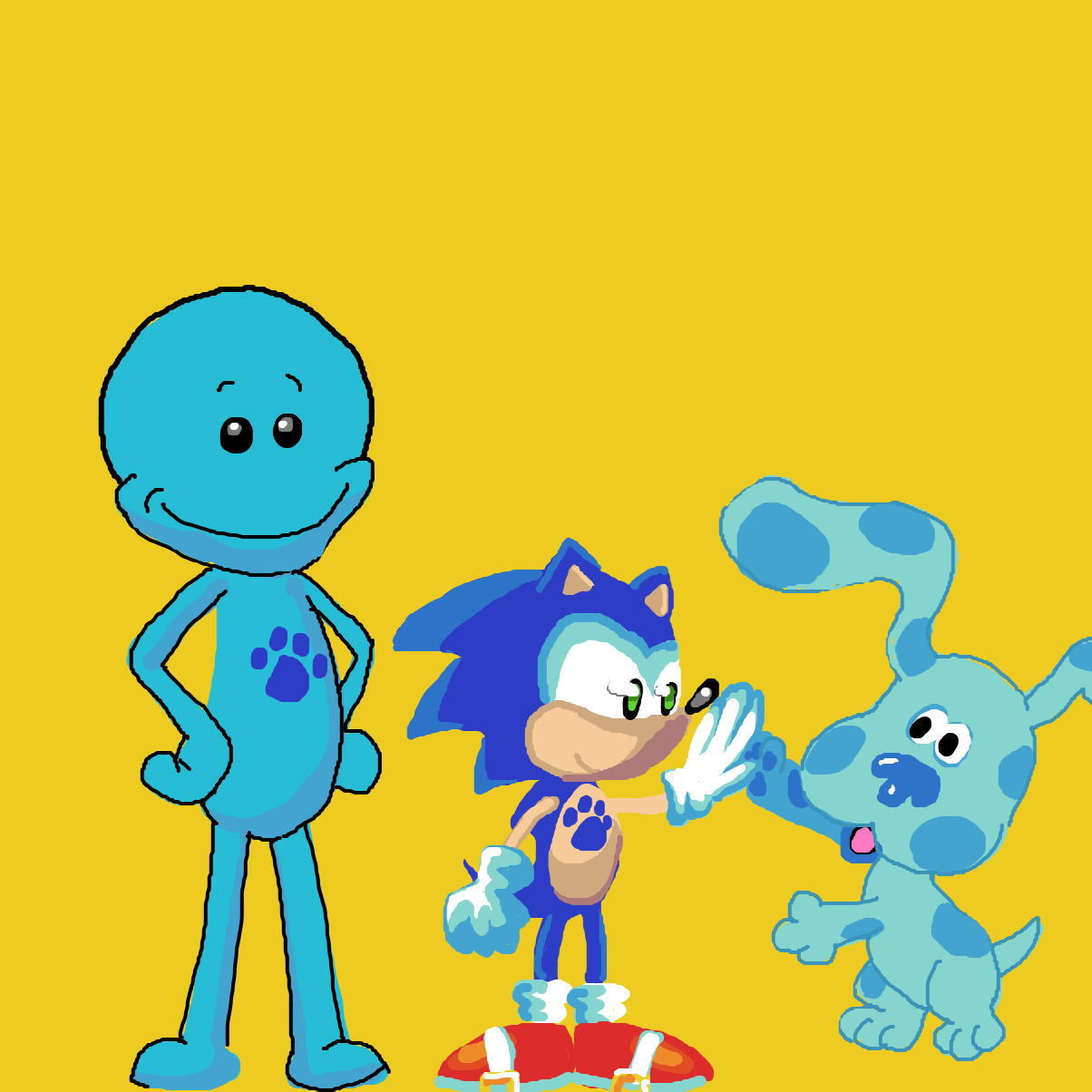 Drawing in Crazy blue critter by Electra