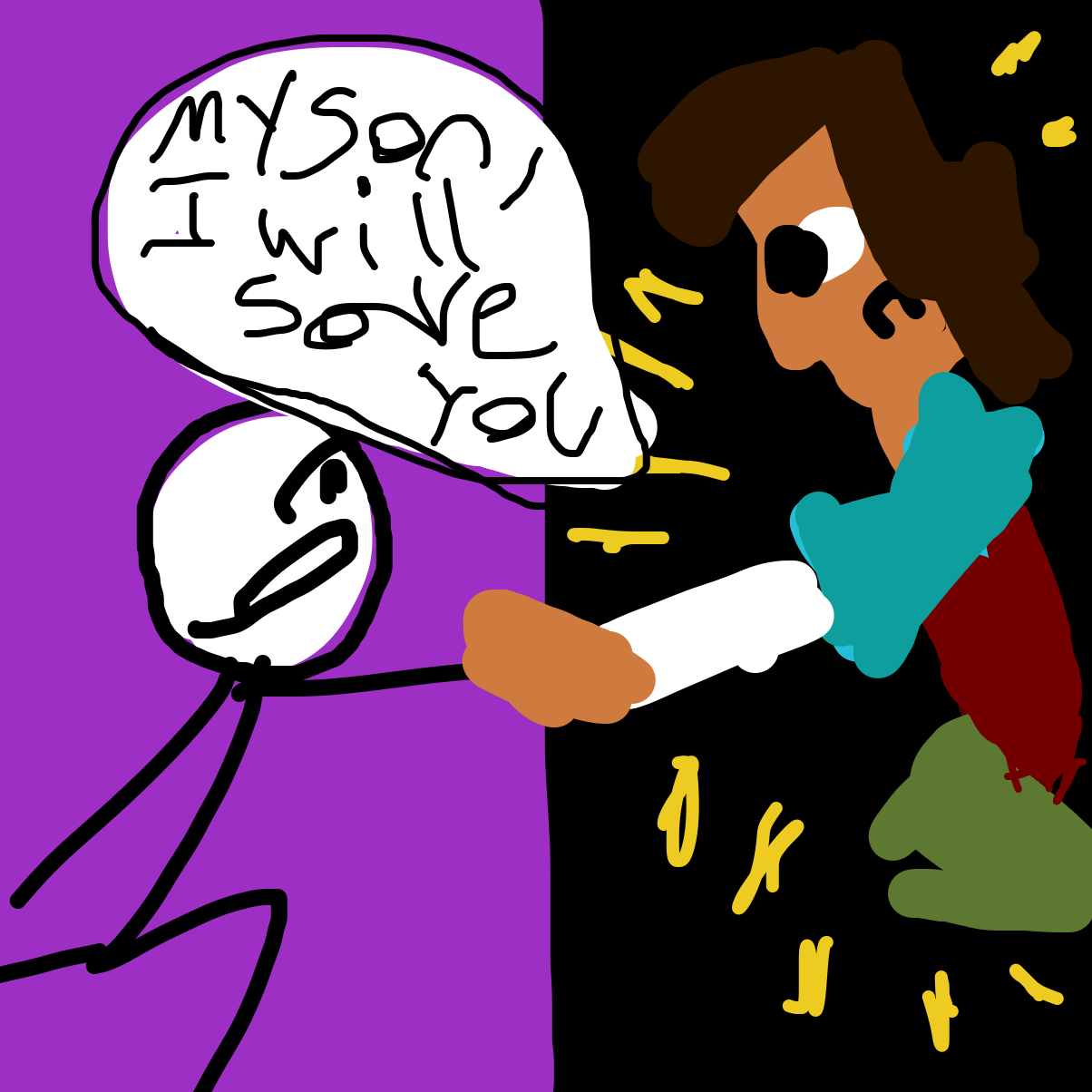 Drawing in Save Him by NoahIsHot