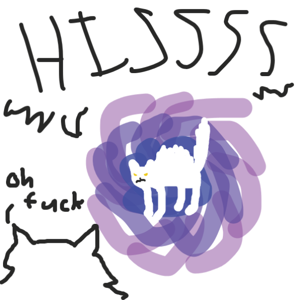 Meowsy (the cat from nt_partlycloudy) doesn't like furries. - Online Drawing Game Comic Strip Panel by Meow the Fronk