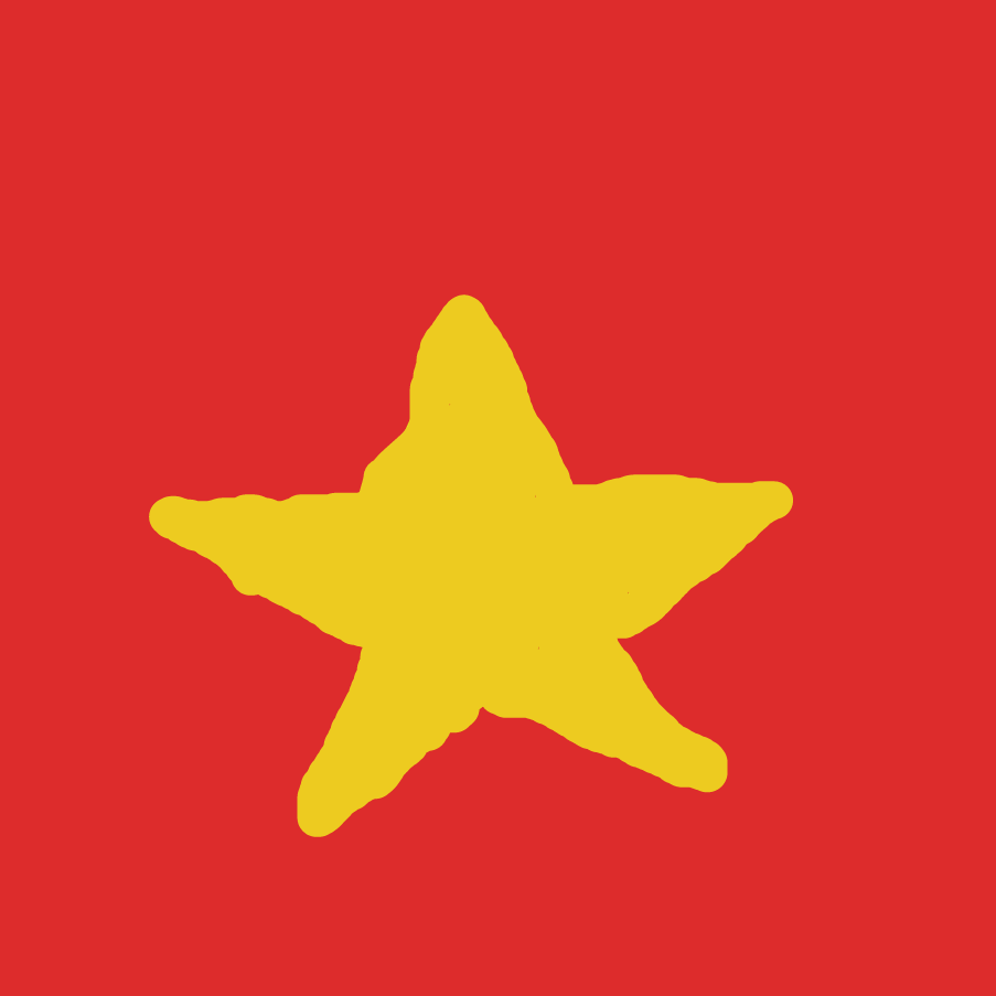 Drawing in Vietnam flag  by amongus