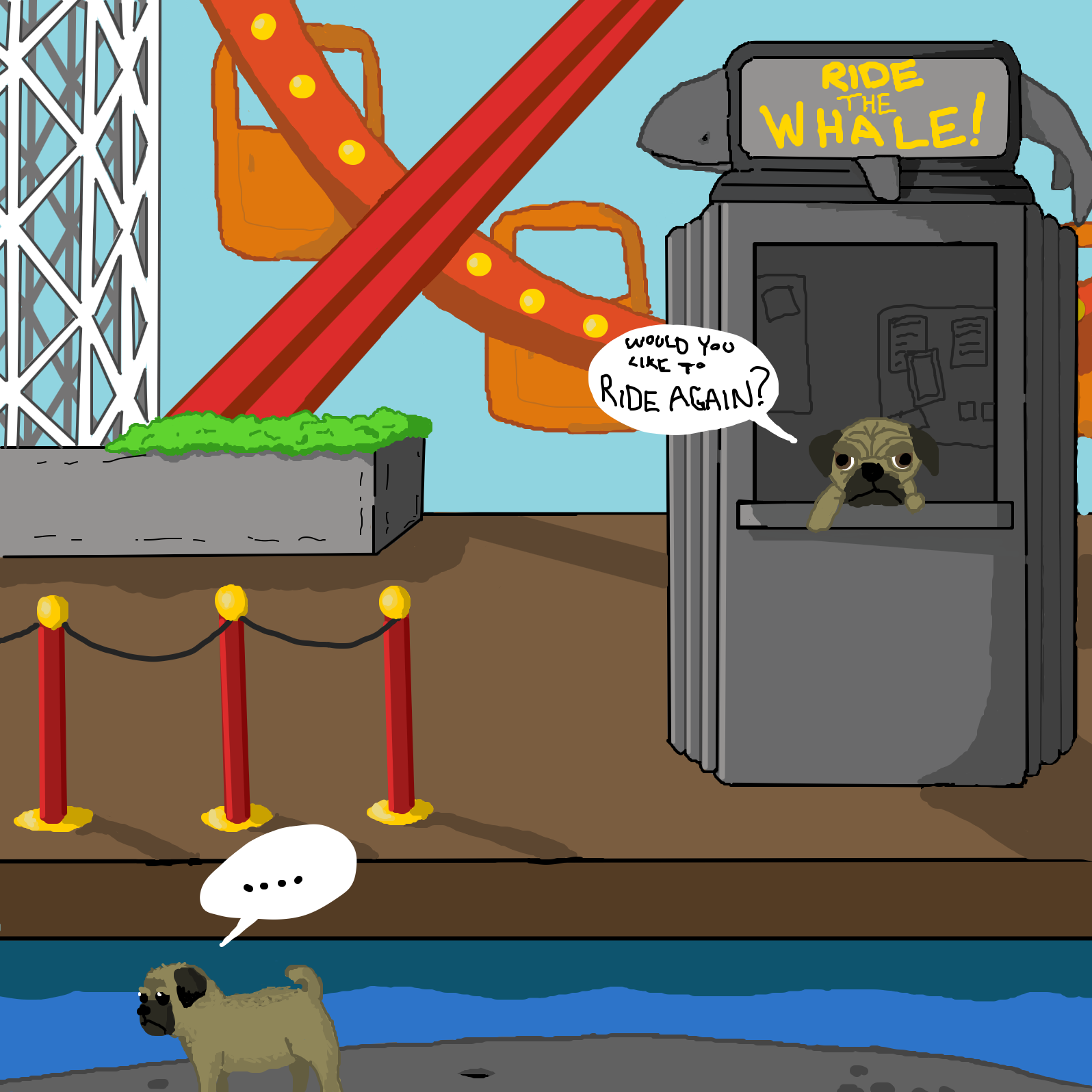 Drawing in The Pug Rides Again by Painovoima