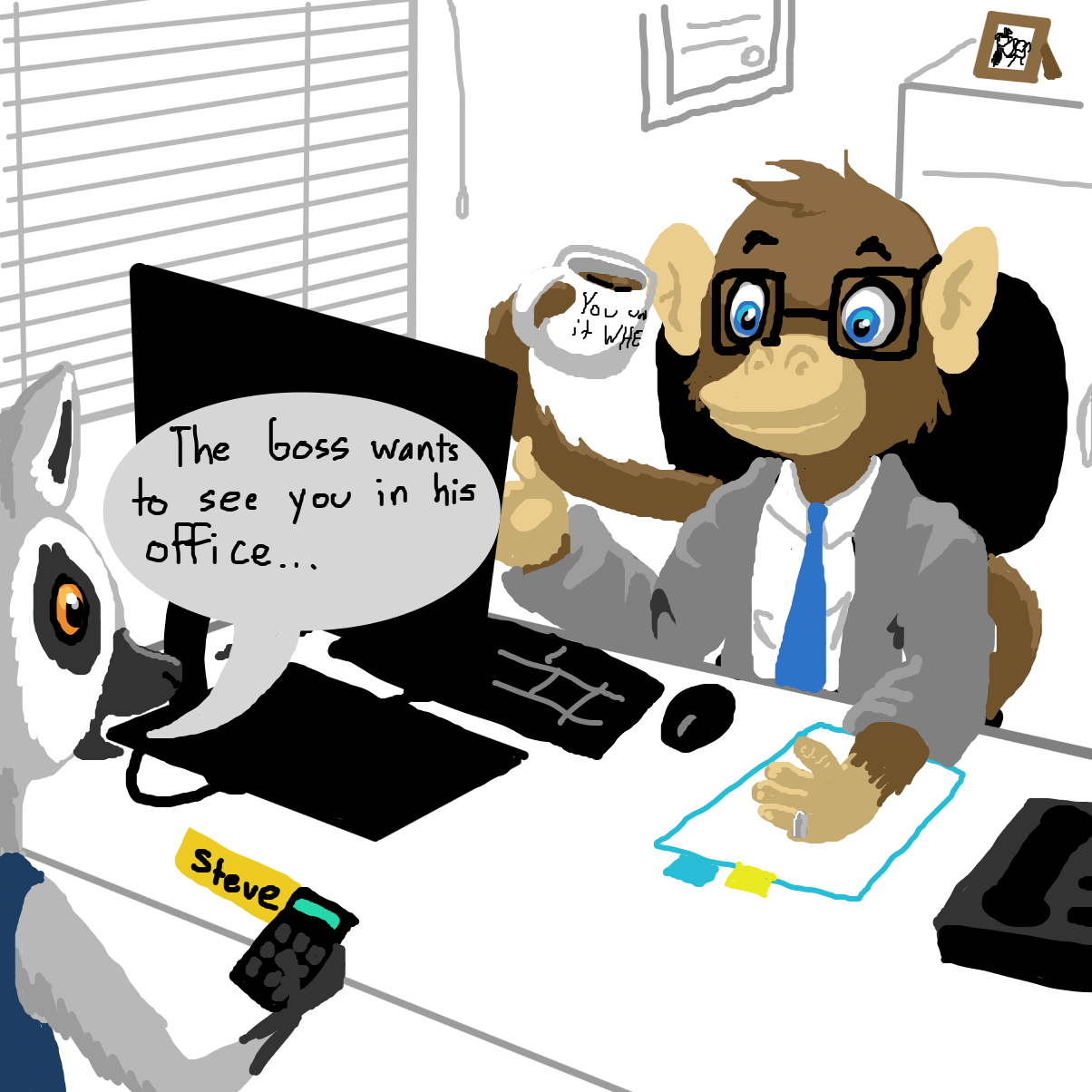 Drawing in Monkey Business by Electra