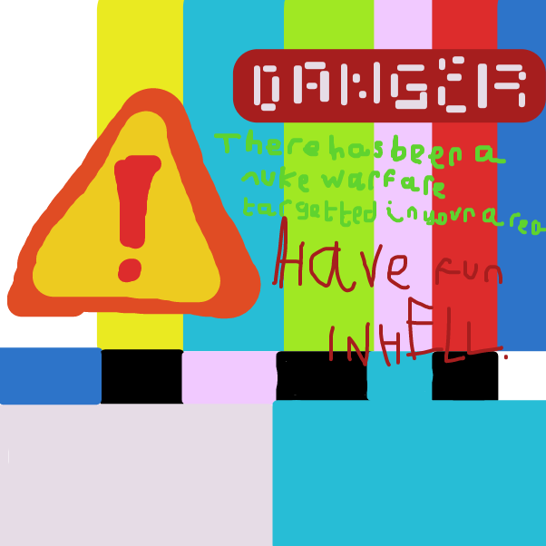 Drawing in Creepy TV Message  by BananaDoc