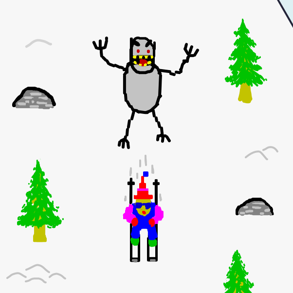 Drawing in mountain by 🔲