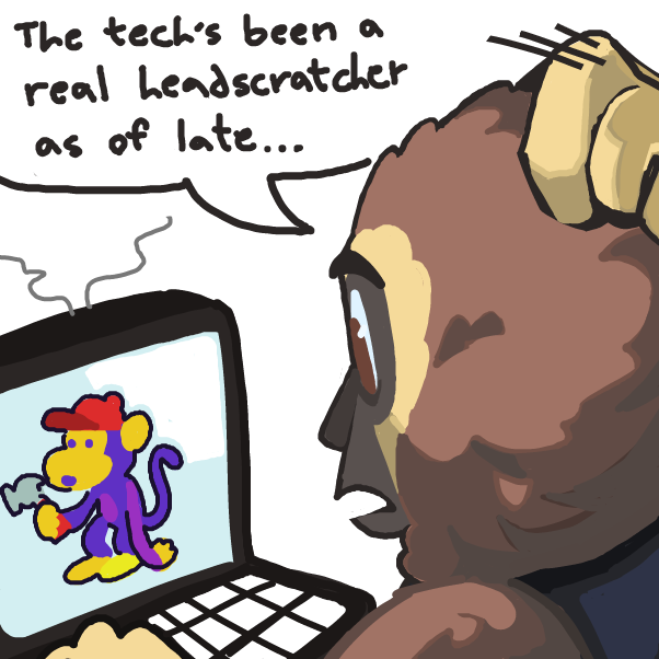 Drawing in Monkey Business by W3