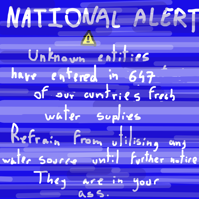 Drawing in Creepy TV Message  by LemonadePie