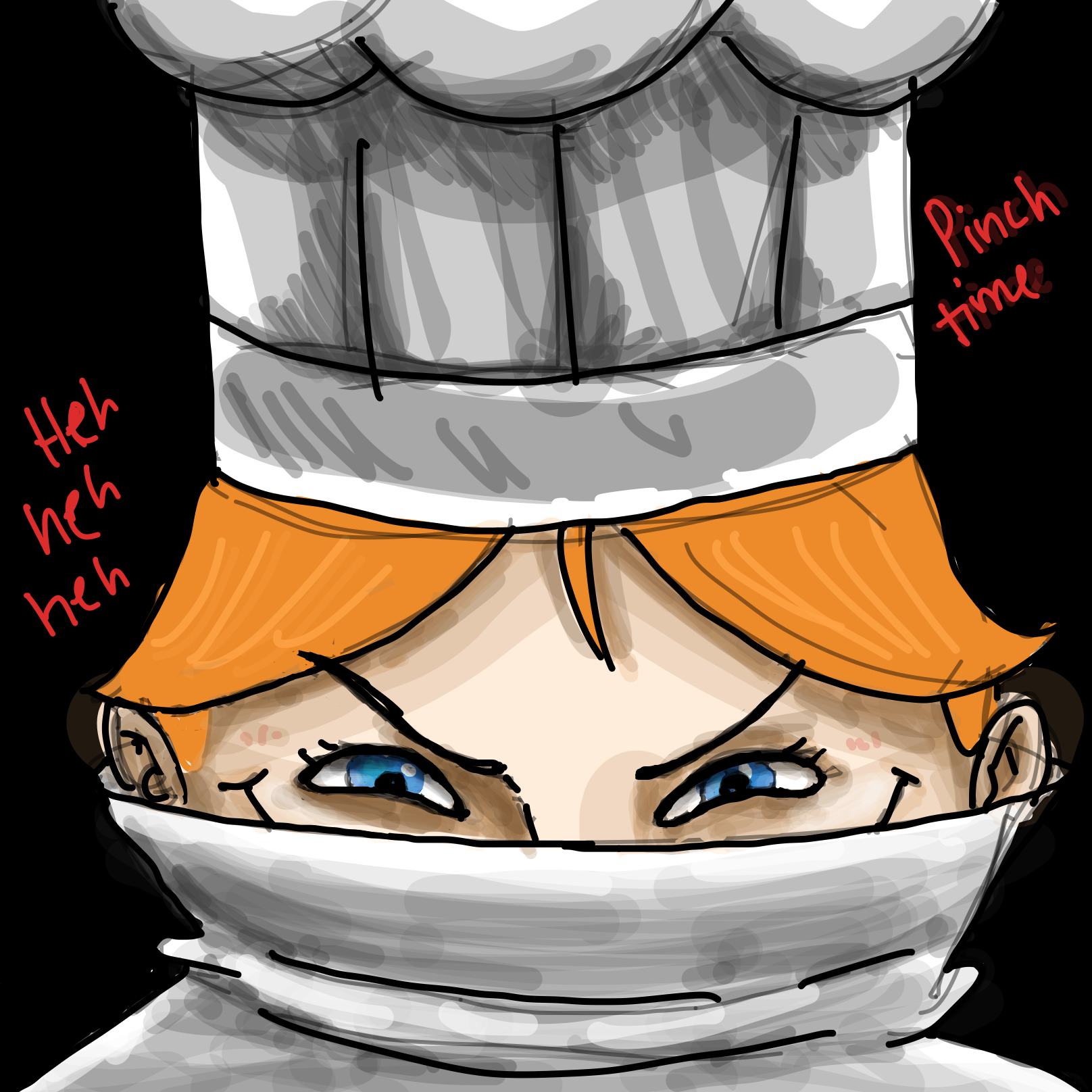 Drawing in Butt flour by Dobby1593