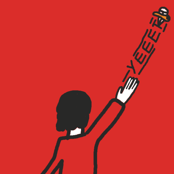 Frustrated with weird thing, yeeted it. - Online Drawing Game Comic Strip Panel by joshyouart