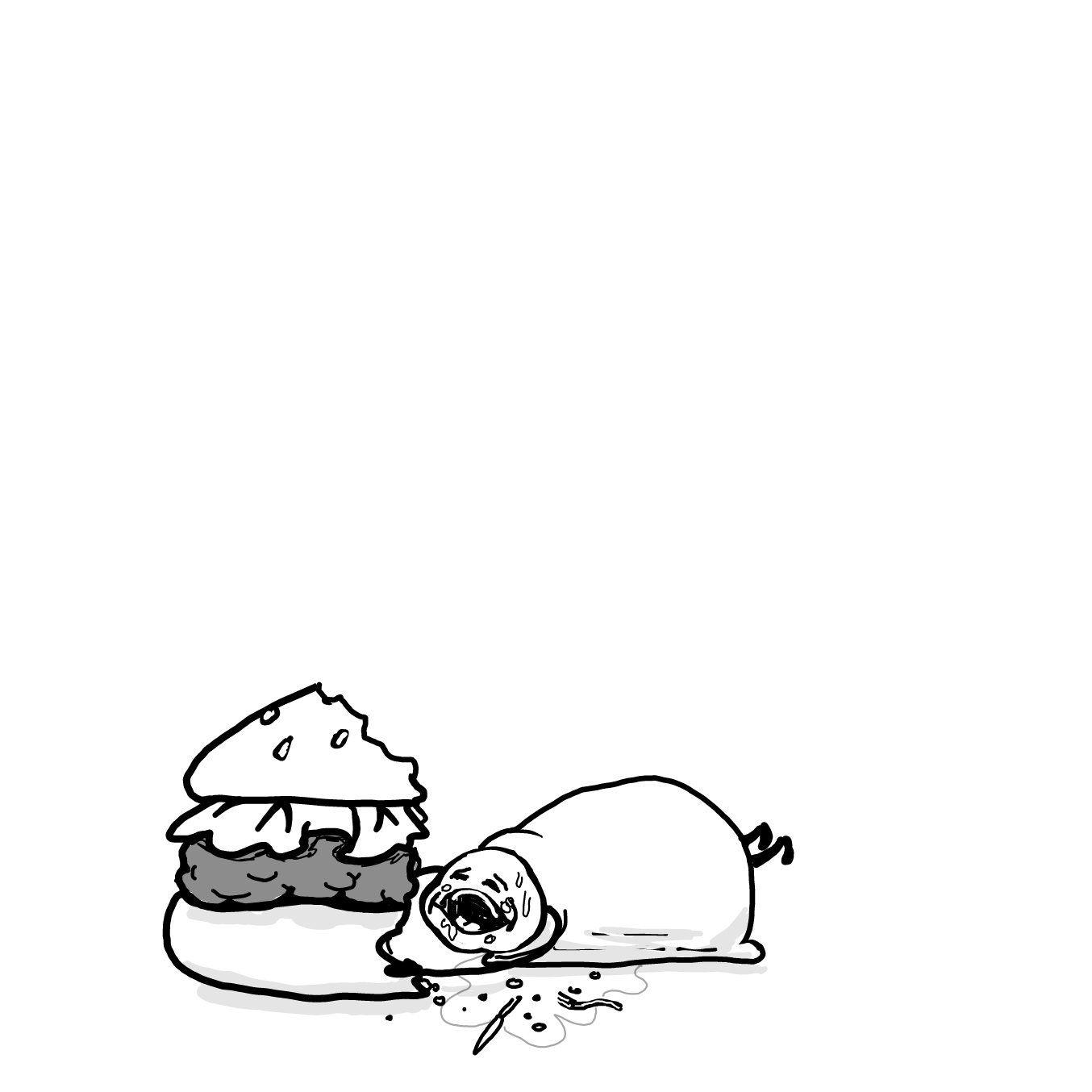 Drawing in McDonalds bigmac by Wizard Croissant