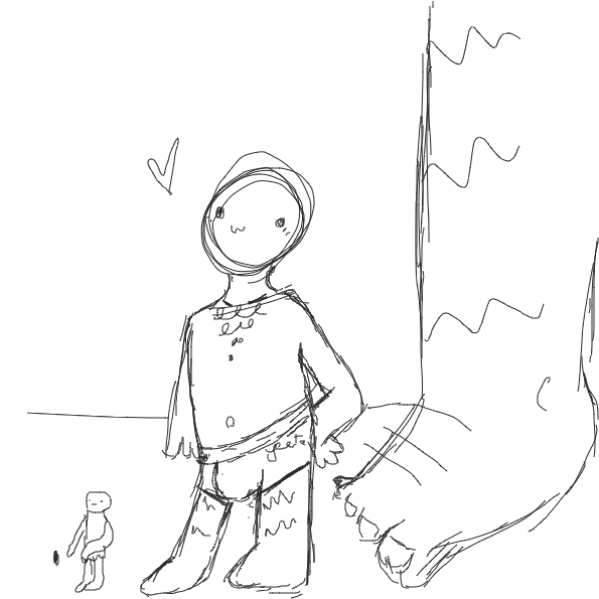 Drawing in small by SaltedOtaku