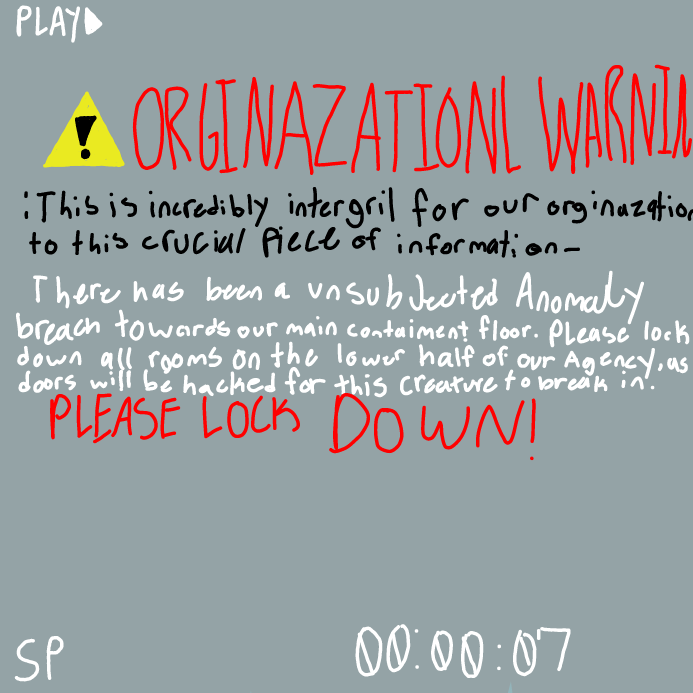 Drawing in Creepy TV Message  by OneWithTheShadows