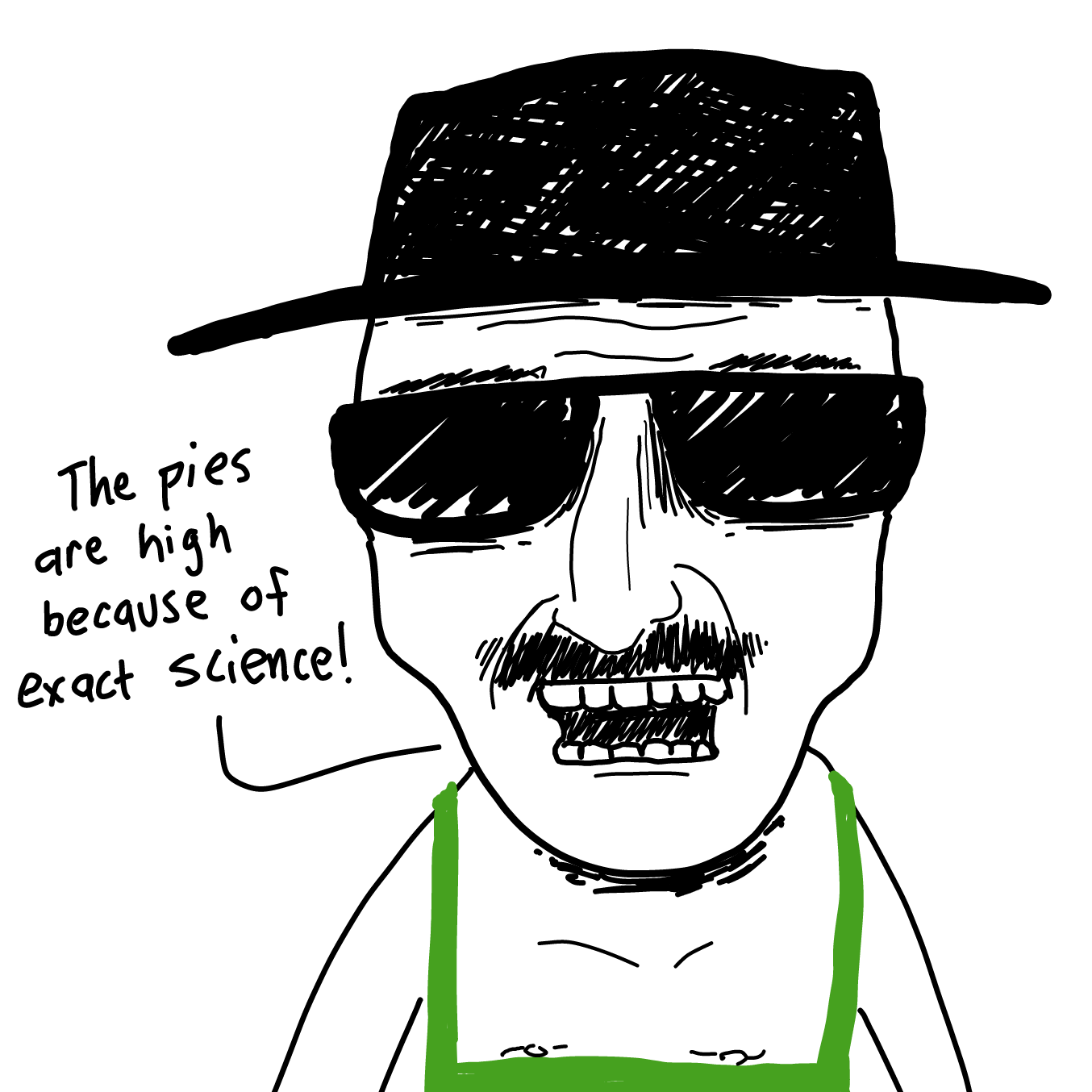 Drawing in we ride together, we bake pies together by Wizard Croissant