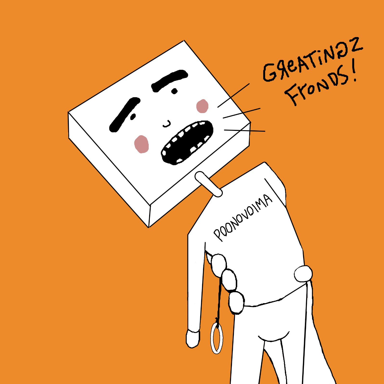 Greetings Friends!  - Online Drawing Game Comic Strip Panel by Painovoima