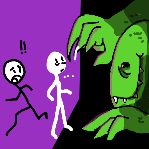 Drawing in Push him by badboyfemboy