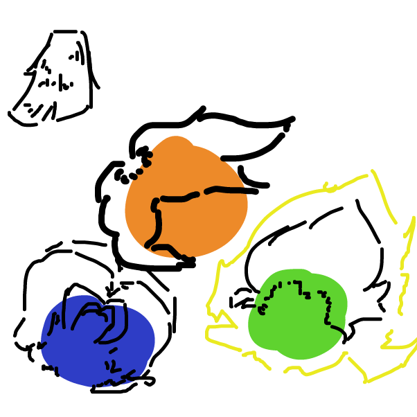 Drawing in tips for hair :( by jin