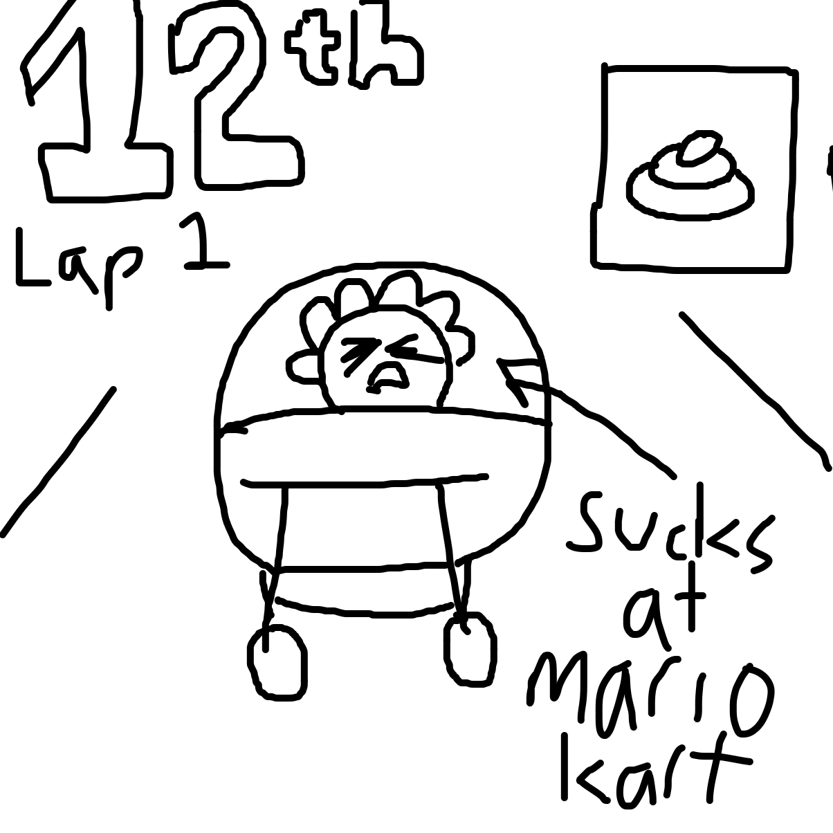Drawing in my opinion on mario kart 8 online in some servers by chavo